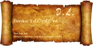 Denke Lóránt névjegykártya