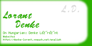lorant denke business card